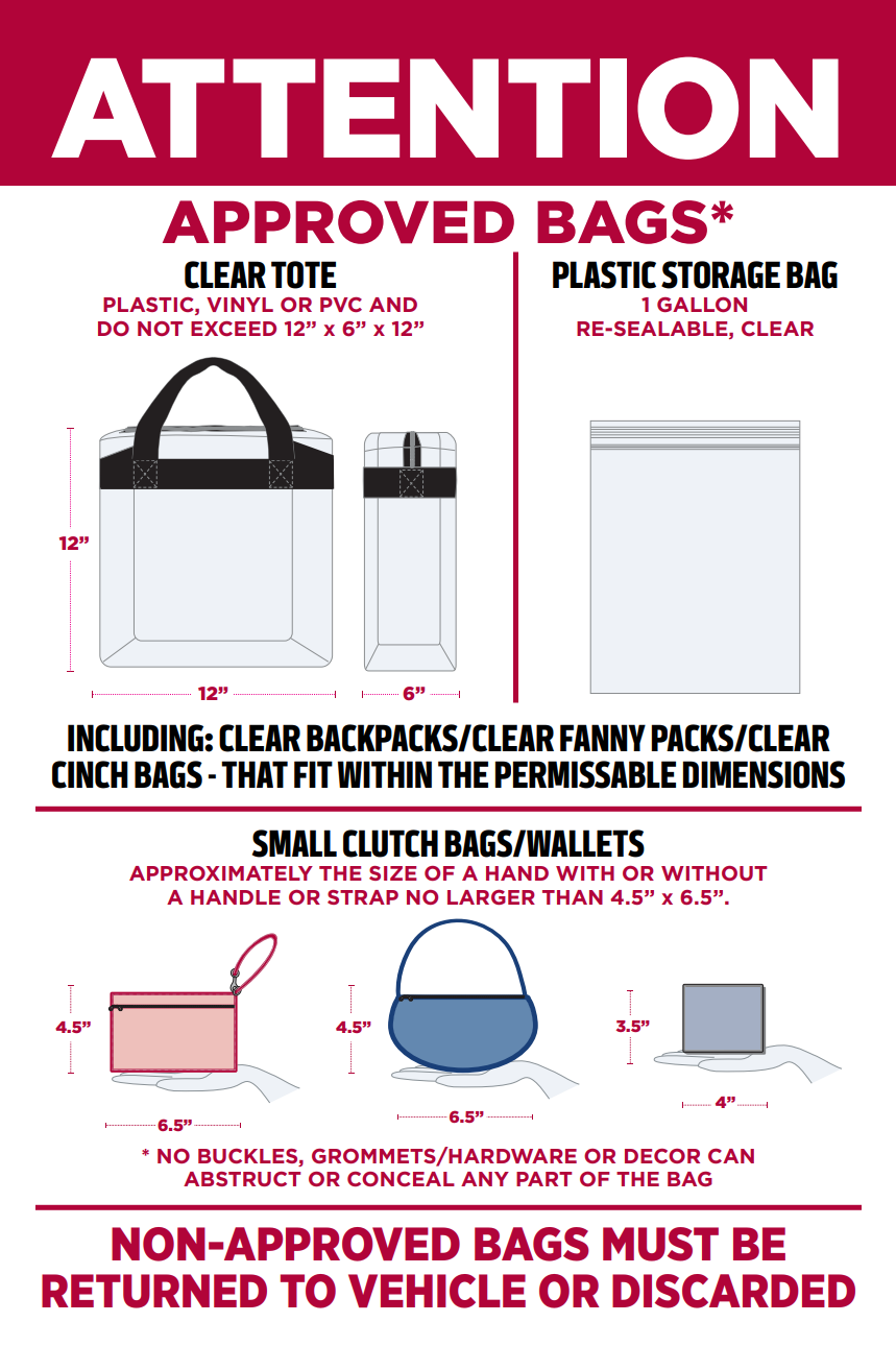 Stadium/Arena Bag Policies - Check Out Our Stadium-Compliant Bags