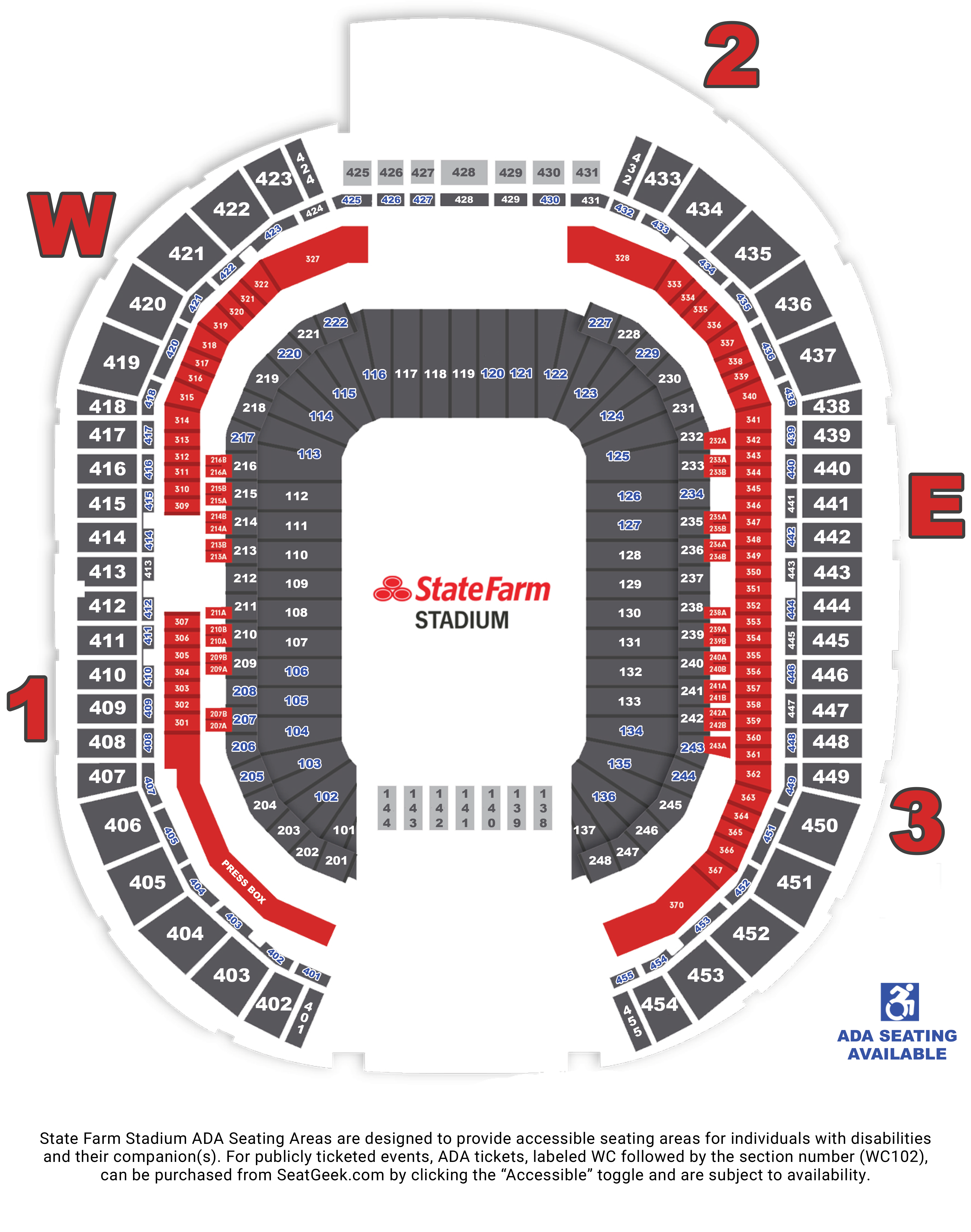 Seating Chart State Farm Stadium