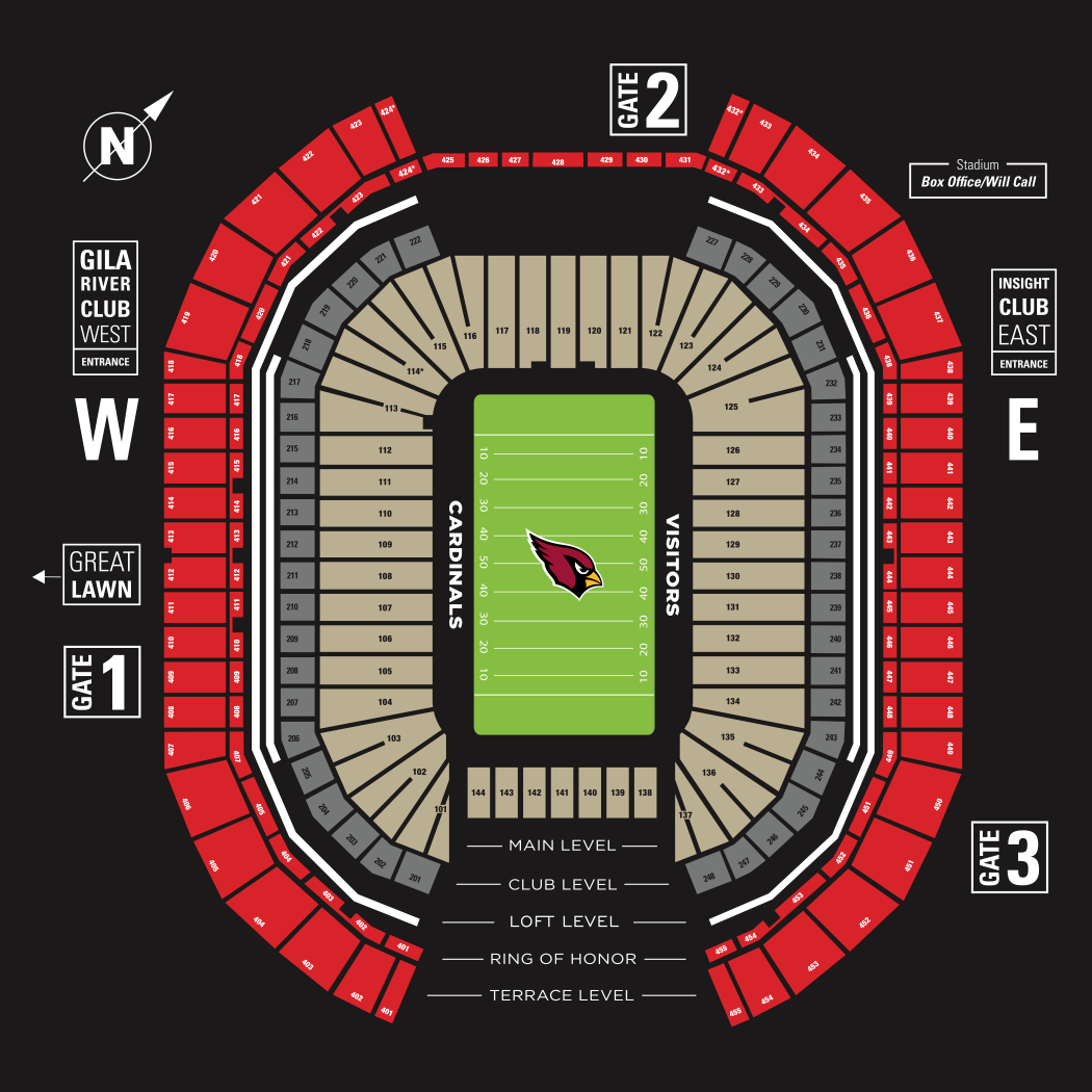 Arizona Cardinals Tickets Seating Chart